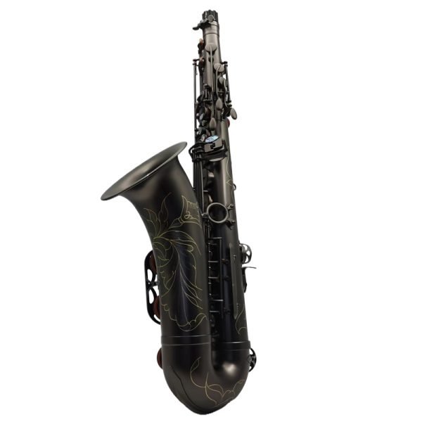 matte black tenor saxophone