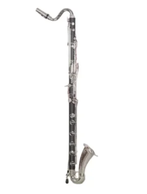 Eastern music high grade hard rubber B flat bass clarinet Low C type with silver plated keys
