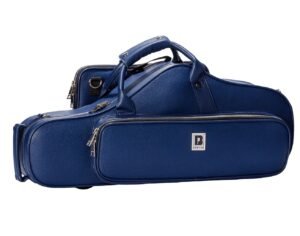 Eastern music Microfiber PU Leather Saxophone Hard Shell Flight Case – Multi-Color & Multi-Model Carrying Case for Alto, Tenor & Soprano Sax)