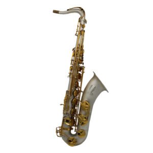Satin silver tenor saxophone