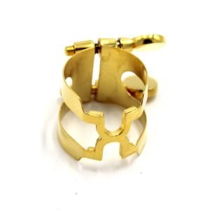 Pro Eastern music hard rubber saxophone mouthpiece ligature gold plated X shape