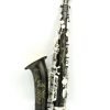 sandblust silver plated key matte black alto saxophone