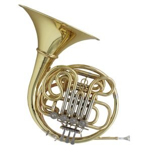 Eastern Music intermediate grade gold lacquer four key double French horn Bb/F key