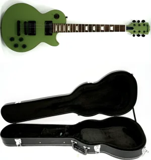 BOSSMAN - IRISH MOSS Satin Matte Olive Green Finish electric guitar with case