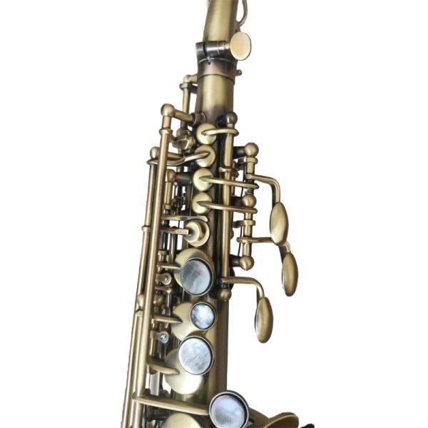matte antique curved soprano saxophone