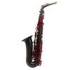 red lacquered key matte black alto sax