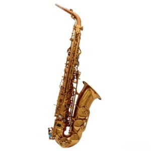 Eastern music Alto Saxophnoe like Selmer Super Action 80-II Dark gold lacquer(amber lacquer) body, gold lacquer keys.
