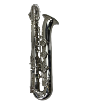 Eastern Music Master-Engraved Professional Eb Baritone Saxophone (Shiny Nickel-Plated Finish)