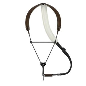 Eastern Music Top-Grade Leather Ergonomic Saxophone Strap with Safety Hook