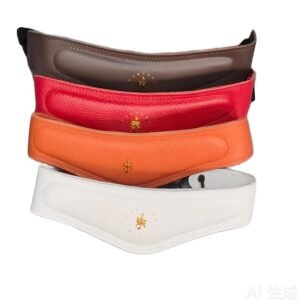 Saxophone Neck Strap, Leather Sax Strap with Soft & Comfortable Padded, Adjustable Length, with Metal Beam & Swivel Hook, for Alto/Tenor/