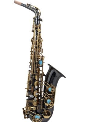 Eastern music Black nickel plate body, Gold lacquer key ALTO saxophone(as200f)