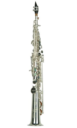 Eastern Music Premium Design High Quality  SHINY SILVER PLATED  Instrument Soprano Saxophone Straight Bb Key