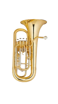 Eastern music High-Grade 4-Piston Top-Action Euphonium in Bb | Yellow Brass Body | Large 15-16.8mm Bore & 300mm Bell | Clear Lacquer Finish