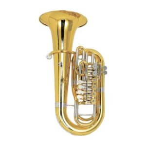 Eastern Music 3/4 Size F Tuba – 19mm Bore / 380mm Bell / 896mm Height – Compact Professional Model – Gold Lacquer(TB9600