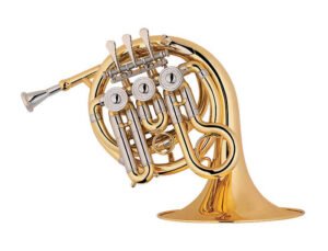Eastern music Mini 3-Key Single French Horn (Bb) – Gold Lacquer(FH9633