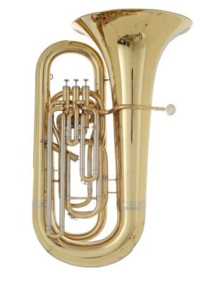 Eastern Music Professional BBb Brass Tuba – 3 Top + 1 Side Action Compensating System, Stainless Steel Pistons, Gold Lacquer(TBB9320