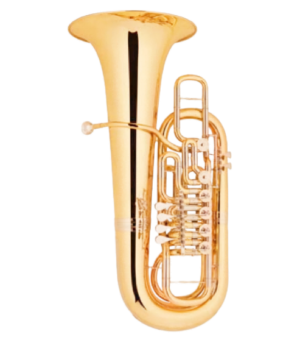 Eastern music Professional F Tuba 6 Front Action Stainless Steel Valves, Brass Bass Tuba with Cupronickel Tuning Pipe, Clear Lacquer Finish,TBF9340