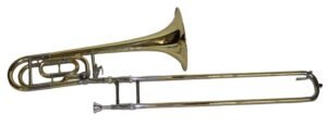 Eastern Music Tuning Slide Bass Trombone Bb/F – Cupronickel Slide Sleeve, Brass Bell, 14.3mm Bore, 255mm Bell, Gold Lacquer