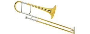 Eastern Music Junior Alto Trombone in Eb – Brass Slide Sleeve, Brass Bell, Gold Lacquer Finish(TT8702