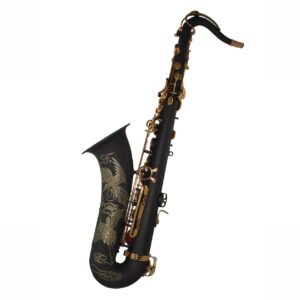 🎷 Eastern Music "The Celestial Crane 54" Professional Saxophone – Matte Charcoal Black & Gold Luxury Edition